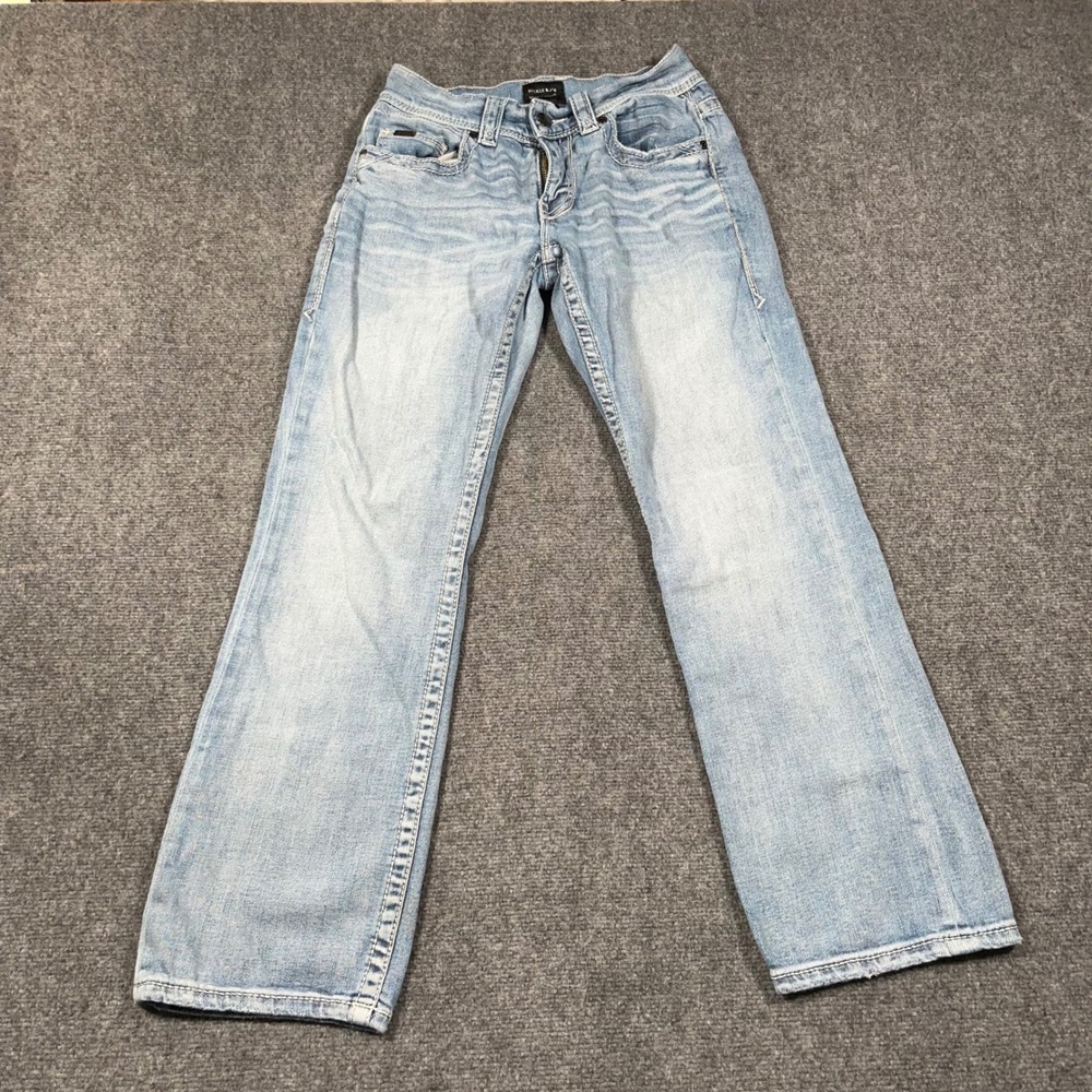Buckle Black Fit No. 3 Bootcut Jeans Mens 29x30 Light Wash BBLA3067 Blue Faded